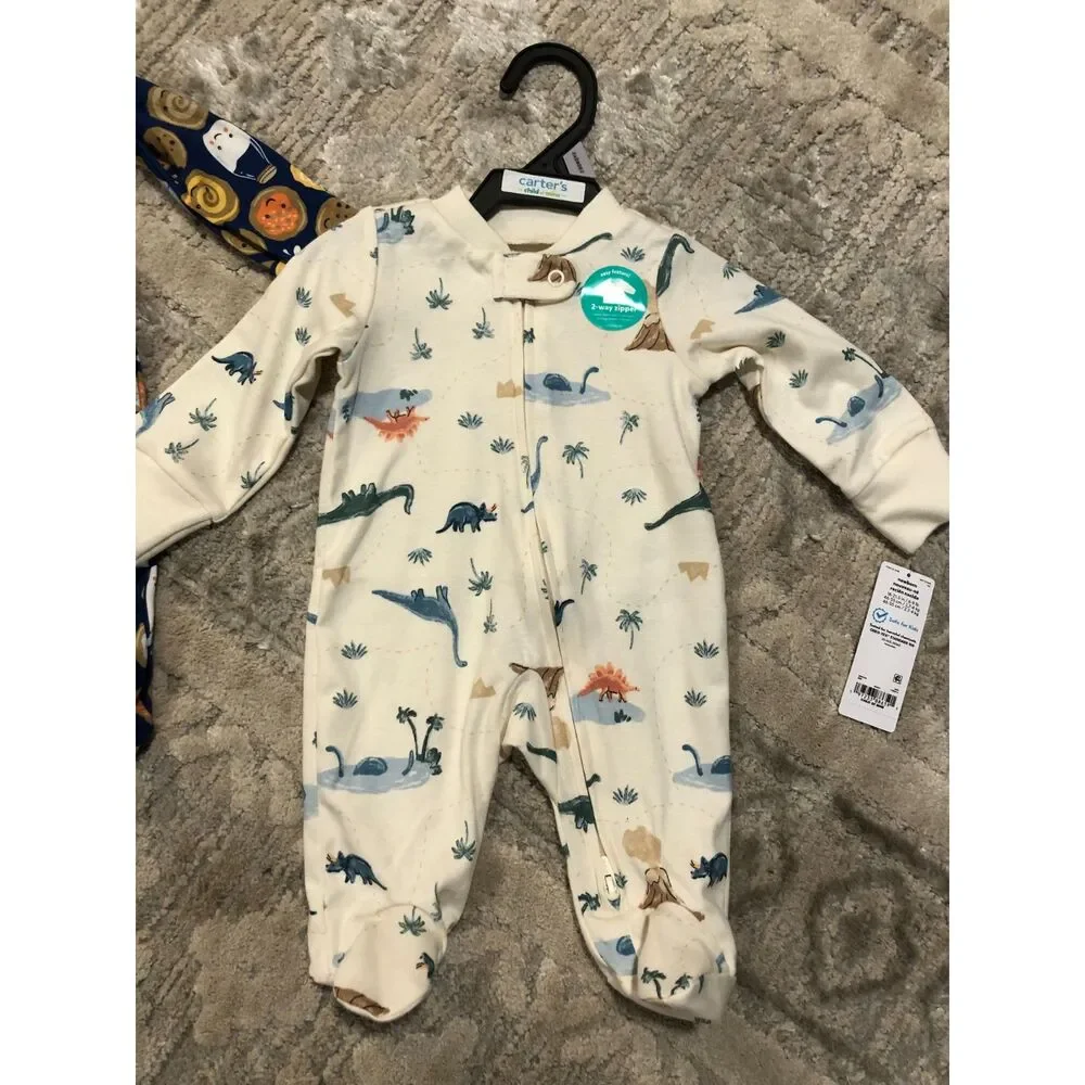Newborn New With Tags Zip Sleepwear Bundle